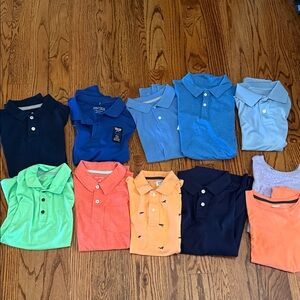 Boys bundle of polos and t-shirts size large various brands
